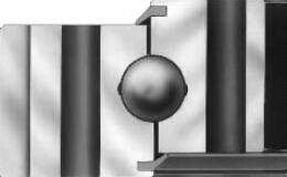 Three types of four point contact ball slewing bearing Tre tipi di cuscinetto a sfera a sfera a quattro punti