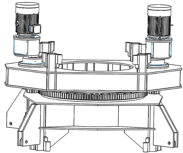Immagine del cuscinetto da slewing Modle di lavoro